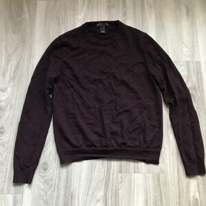 THE MENS STORE SWEATER WOOL BURGUNDY LONG SLEEVE PULLOVER MEDIUM